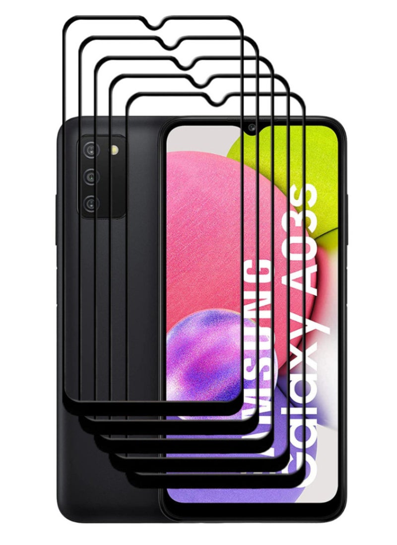 ACLIX 5 Pieces Antistatic ESD Dustproof Premium Quality High Definition Tempered Glass Screen Protector Designed For Samsung Galaxy A03s - Image 1