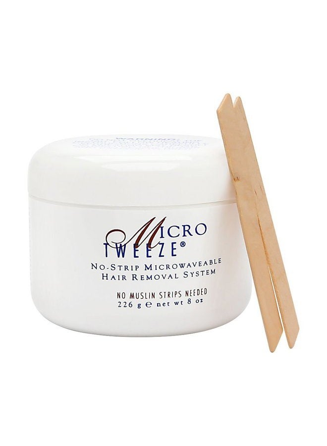 Micro Tweeze No-Strip Microwaveable Hair Removal Wax Kit, Stripless Waxing System for Face and Body, Smooth and Long-Lasting Results, Ideal for All Skin Types 