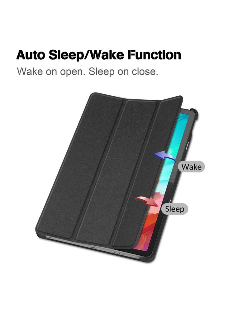 عام غطاء ذكي خفيف الوزن ومقاوم للصدمات مع حامل مغناطيسي للتابلت لينوفو تاب P12 12.7 بوصة 2023، يمكن طيه بثلاث طبقات من الجلد - Image 2