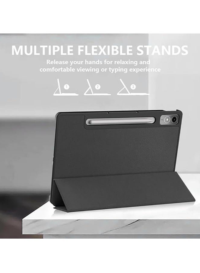 عام غطاء ذكي خفيف الوزن ومقاوم للصدمات مع حامل مغناطيسي للتابلت لينوفو تاب P12 12.7 بوصة 2023، يمكن طيه بثلاث طبقات من الجلد - Image 5