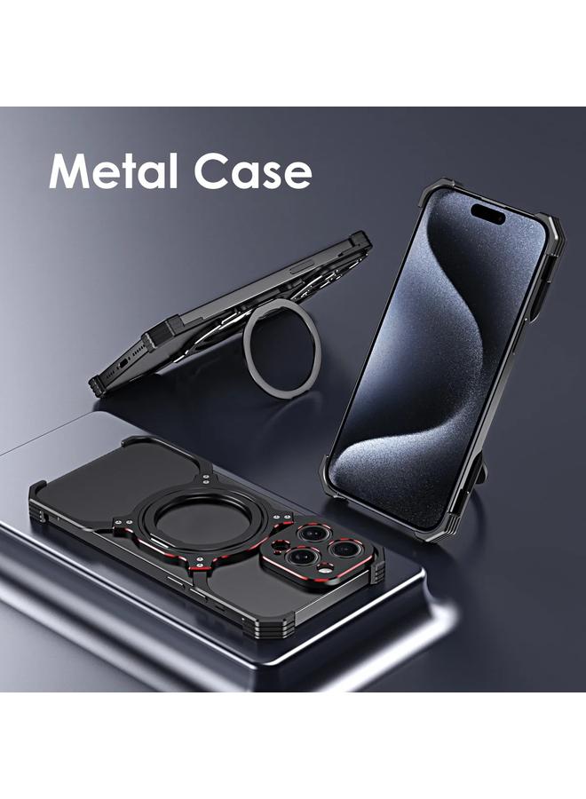 S-TOP Case For iPhone 13 Mechanical Arm Borderless MagSafe Holder Metal Phone Case - Image 3