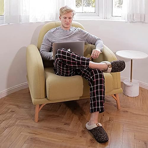 ULTRAIDEAS Mens Slip On Slippers, Sherpa Lined House Shoes with Memory Foam for Indoor Outdoor, Machine Washable (Upgrade Brown, Size 11-12) - Image 5
