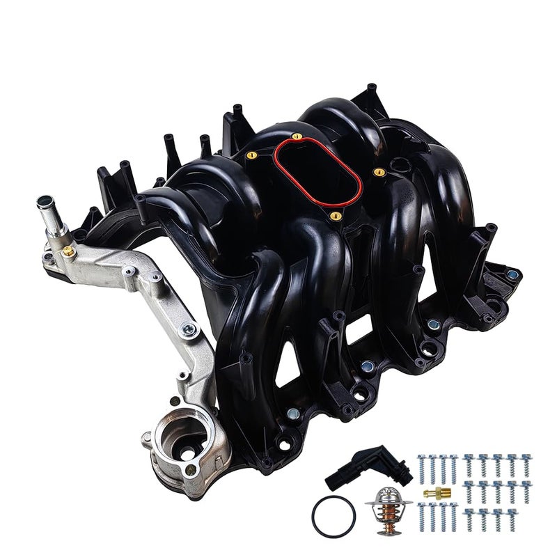 Upper Intake Manifold wGaskets Thermostat Kit Fit for Ford Excursion Expedition E150 Econoline Club Wagon E250 E350 E450 F250 F350 Super Duty F150 Heritage V8 54L OE 2L1Z9424AA 615188