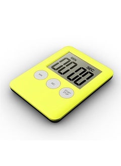 AROAQ Digital Timer, 1pc Small Count Down/up Clock with Magnetic Attachment, Big LCD Display Loud Sounds Minute Second Kitchen Timer for Games, Cooking, Classroom, (Yellow)  - Image 1