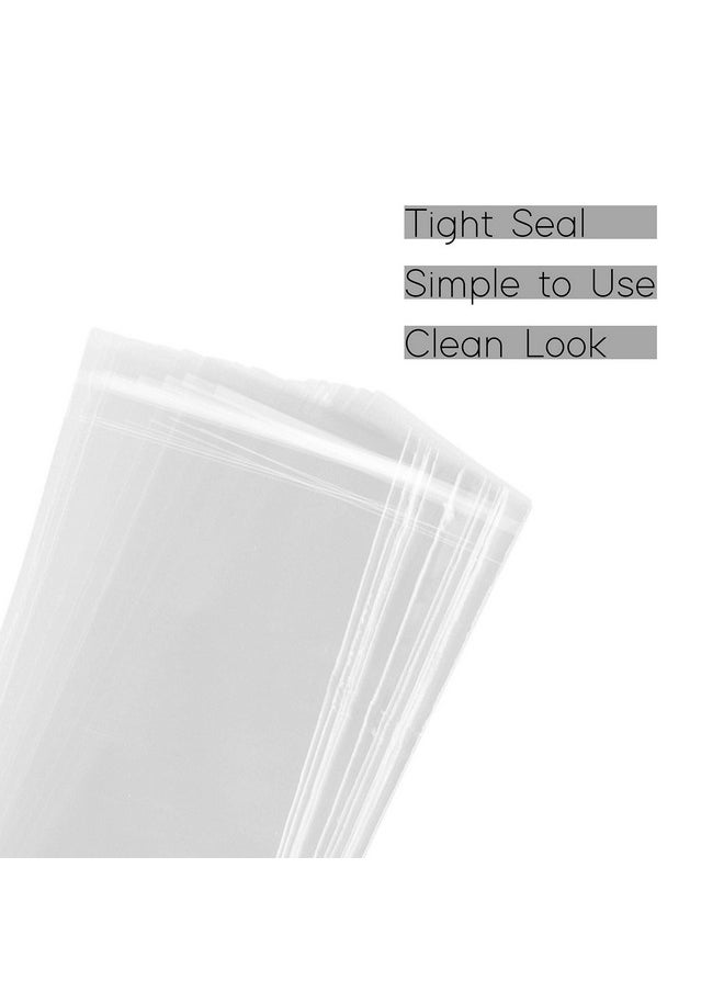 Purple Q Crafts - Clear Self Sealing Cellophane Bags 2" X 10" Cookie Bags 100 Pack For Bakery Cookies Pretzel Gifts And Treats (2"X10")… - Image 1