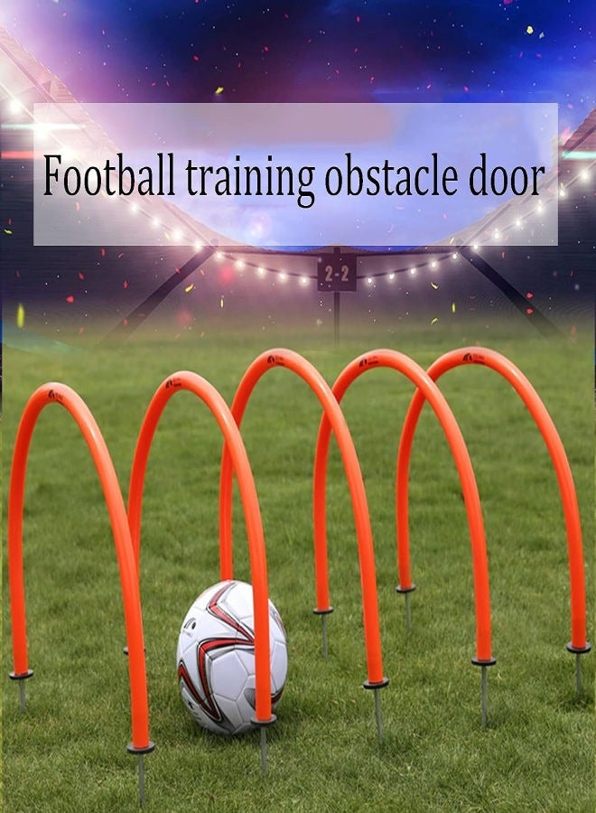 Generic Soccer goals Football Training Gate, Outdoor Sports Agility Training Equipment, Barrier Arches, Improve Accuracy And Defensive Ability (Color : 5 pieces)  - Image 1