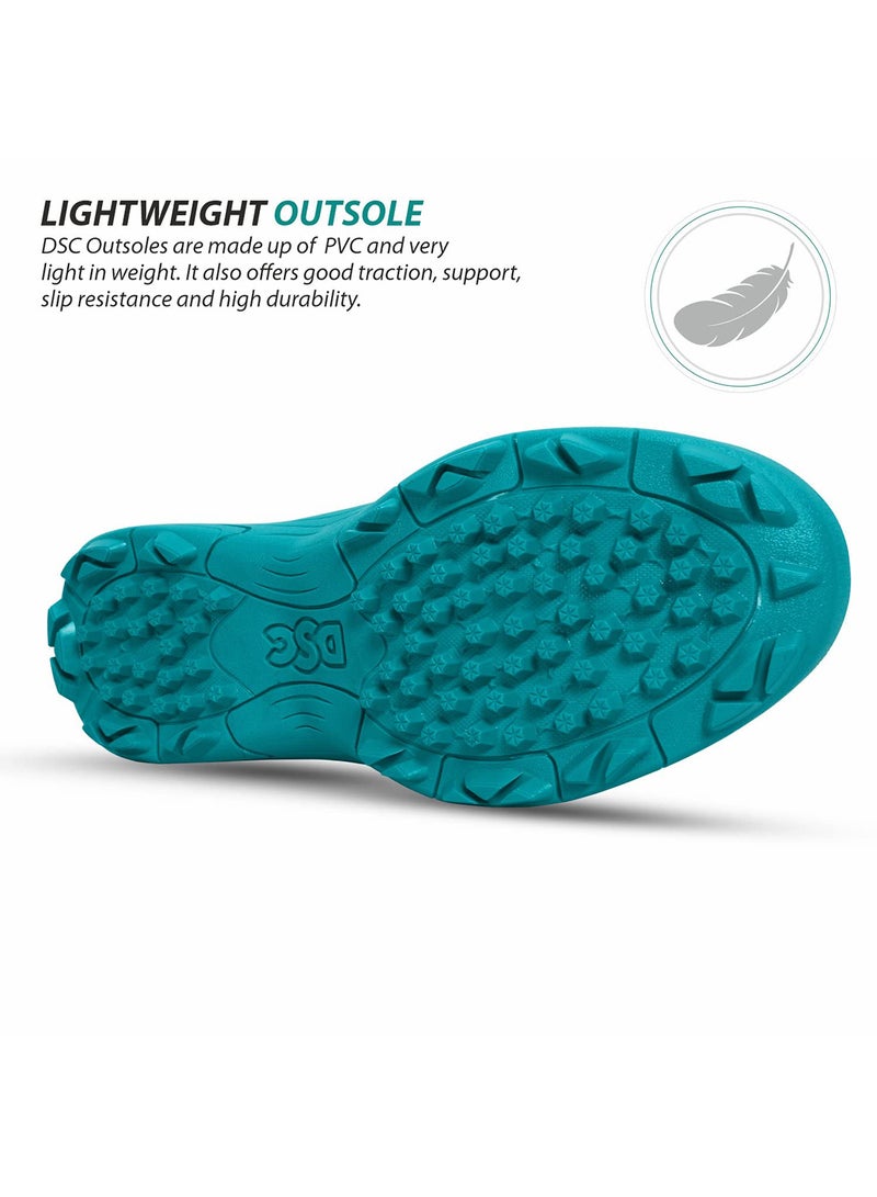 DSC Beamer X Cricket Shoes | Color: Dark Cyan | Size: 11UK/12US/45EU | For Mens & Boys | Material: Polyvinyl Chloride | Lightweight & Highly Durable | Long Lasting Performance - Image 2