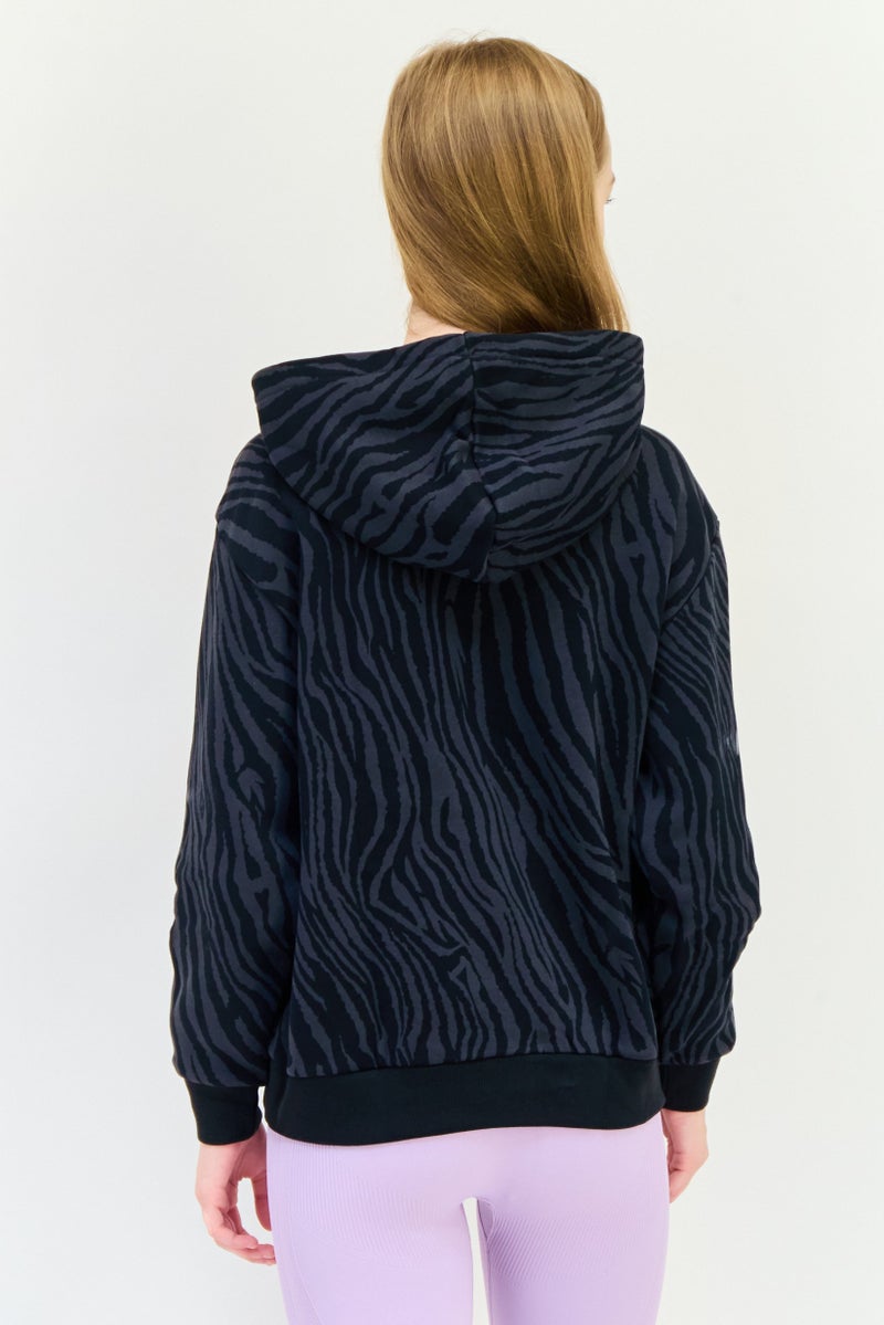 adidas Originals Women Sportswear Fit Long Sleeve Hoodie, Multicolor  - Image 3