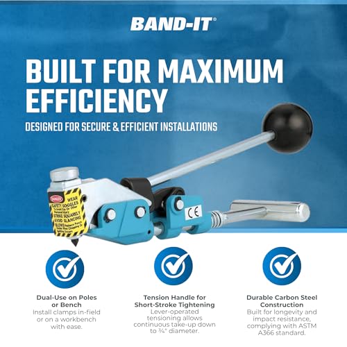 BAND-IT T30069 Center Punch Tool, Includes Adapter For 3/8" Wide Center Punch Clamps, Hand Tool To Be Used With 5/8" Wide Center Punch Style Clamps - Image 4