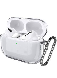CATANES Shockproof Case For Airpod Pro 2 Crystal Clear Shockproof Case Transparent Ultra Slim Cover with Keychain Carabiner  - Image 2