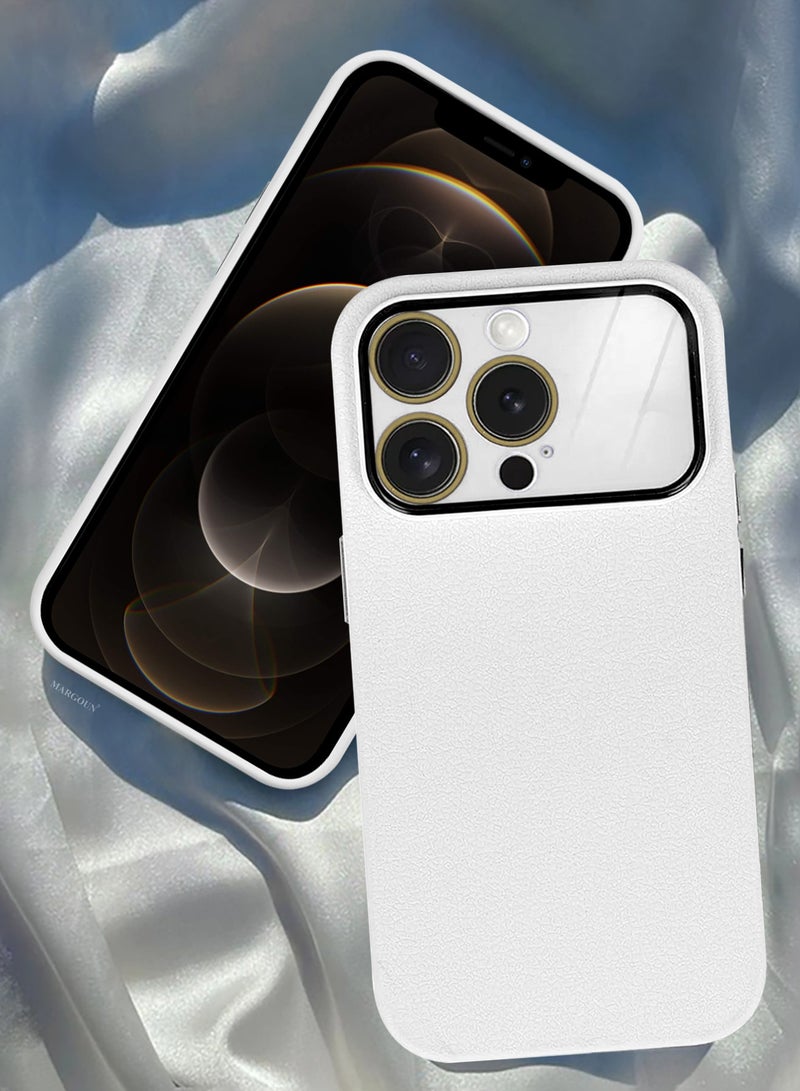 Hard Silicone Case Cover for Apple iPhone 12 Pro - Cover with Camera Protection Bumper - Auto Focus Design - White - Image 4