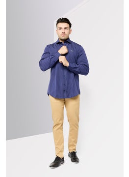 Harmont & Blaine Men Narrow Fit Long Sleeve Stripe Casual Shirt, Multicolor  - Image 2