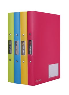 Deli 4-Piece A4 Size Ring Binder 1 Inch Width Assorted Colours  - Image 1