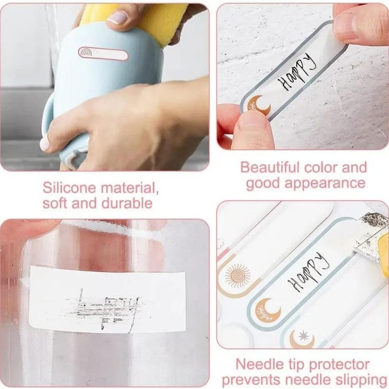 ECVV 160Pcs Baby Bottle Labels, Waterproof Self-Laminating Baby Bottle Labels For Kids: Perfect For Daycare, School & Home Organization With Colorful Cartoon Weather Prints - Image 5