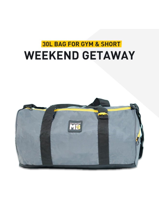 MuscleBlaze Gym Duffle Bag (Grey, 30L) | for Women and Men | Sports Bag - Image 2