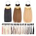 RemeeHi Rings 100% Human Hair Swatches Testing Color with Gold Buckles Straight Samples Hair for Salon Hairdressing 30 strands/set Dark Golden 6Â° - Image 2