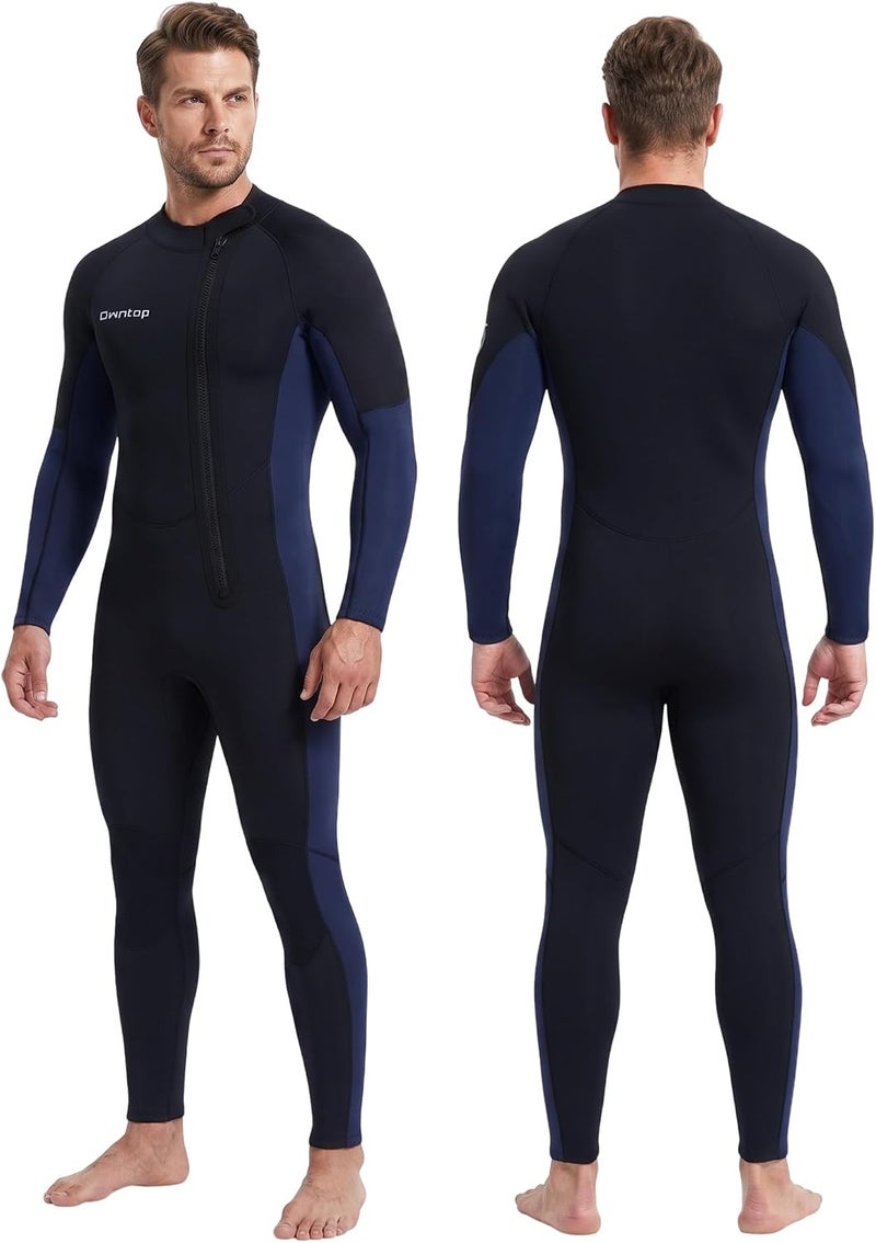 Owntop 5mm Wetsuit for Men, Warm & Flexible Full Body Neoprene Wet Suit, GBS Seams for Cold Water Surfing Snorkeling Diving Swimming - Image 1
