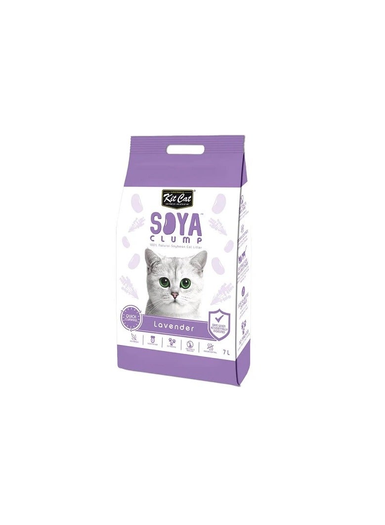 Kit Cat SoyaClump Soybean Lavender Cat Litter 7L Lavender - Image 2