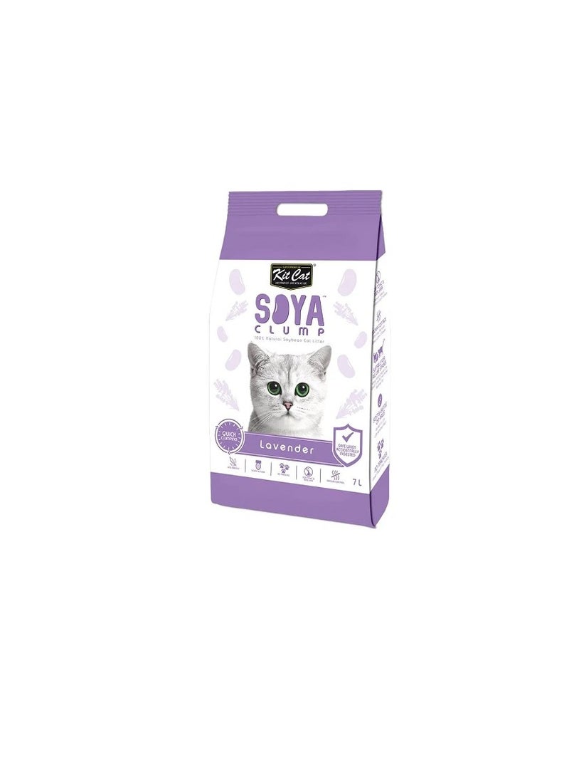 Kit Cat SoyaClump Soybean Lavender Cat Litter 7L Lavender - Image 3