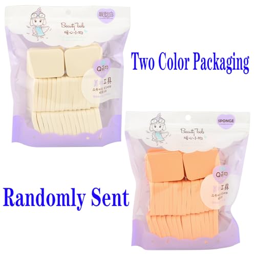 Aturmon 40 PCS Makeup Blenders Sponges Set, Use for Dry and Wet, Perfect for Full Face Curve Blending, Cream, Liquid, Powder Foundation Cosmetics, Latex Free & Soft & Flexible, Square - Image 2