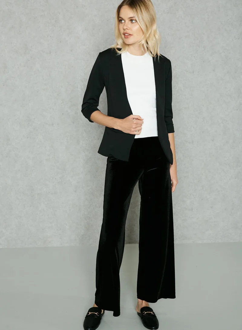 QUIZ Black Turn Up Sleeve Jacket