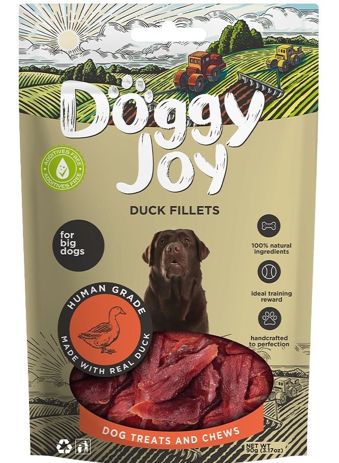 DOGGY JOY Duck Fillets Dog Treats 90g