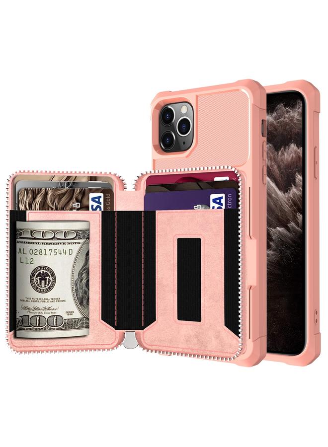 Zaboon Case For iPhone 11 Pro Max Zipper Wallet Card Bag PU Back Case - Image 1