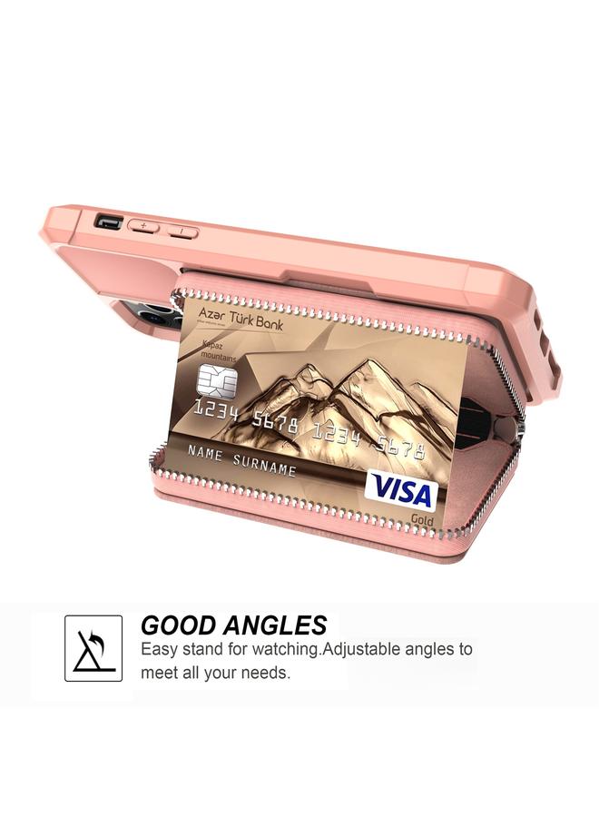 Zaboon Case For iPhone 11 Pro Max Zipper Wallet Card Bag PU Back Case - Image 4