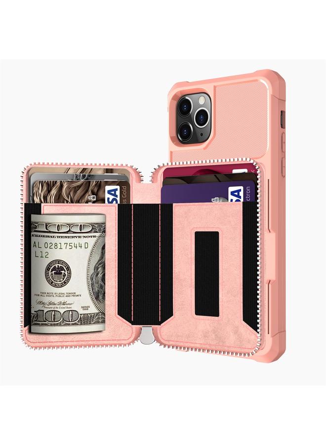 Zaboon Case For iPhone 11 Pro Max Zipper Wallet Card Bag PU Back Case - Image 3