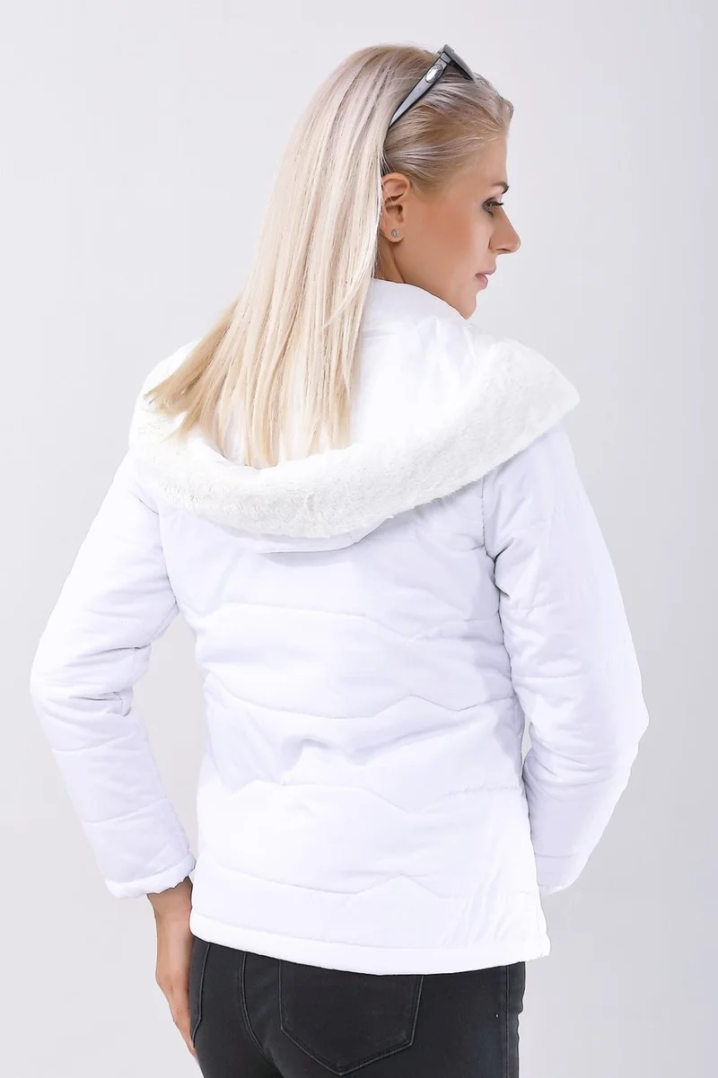 باربورا Daily Furry Puffer Women's Coat 807WHITE