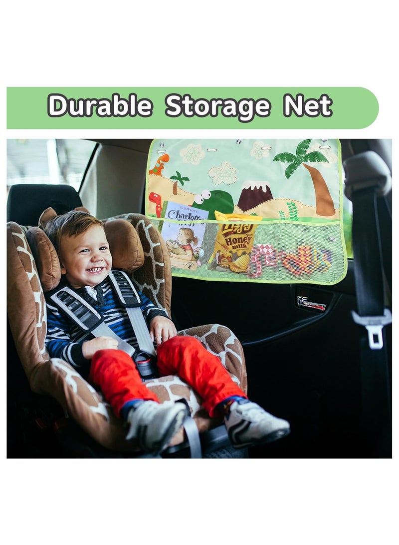 عام 2 قطع من ستائر نافذة العربات، ستائر شمسية قابلة للسحب مع أكواب شفط وشبكات تخزين جانبية، ستائر شمسية للسيارة مع حماية مثالية من الأشعة فوق البنفسجية، ستائر سيارة للأطفال عالمية الاستخدام - Image 5