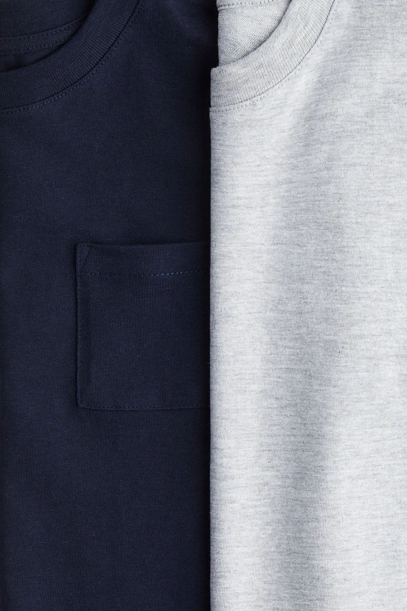 اتش اند ام تي-شيرت فضفاض - عبوة من قطعتين