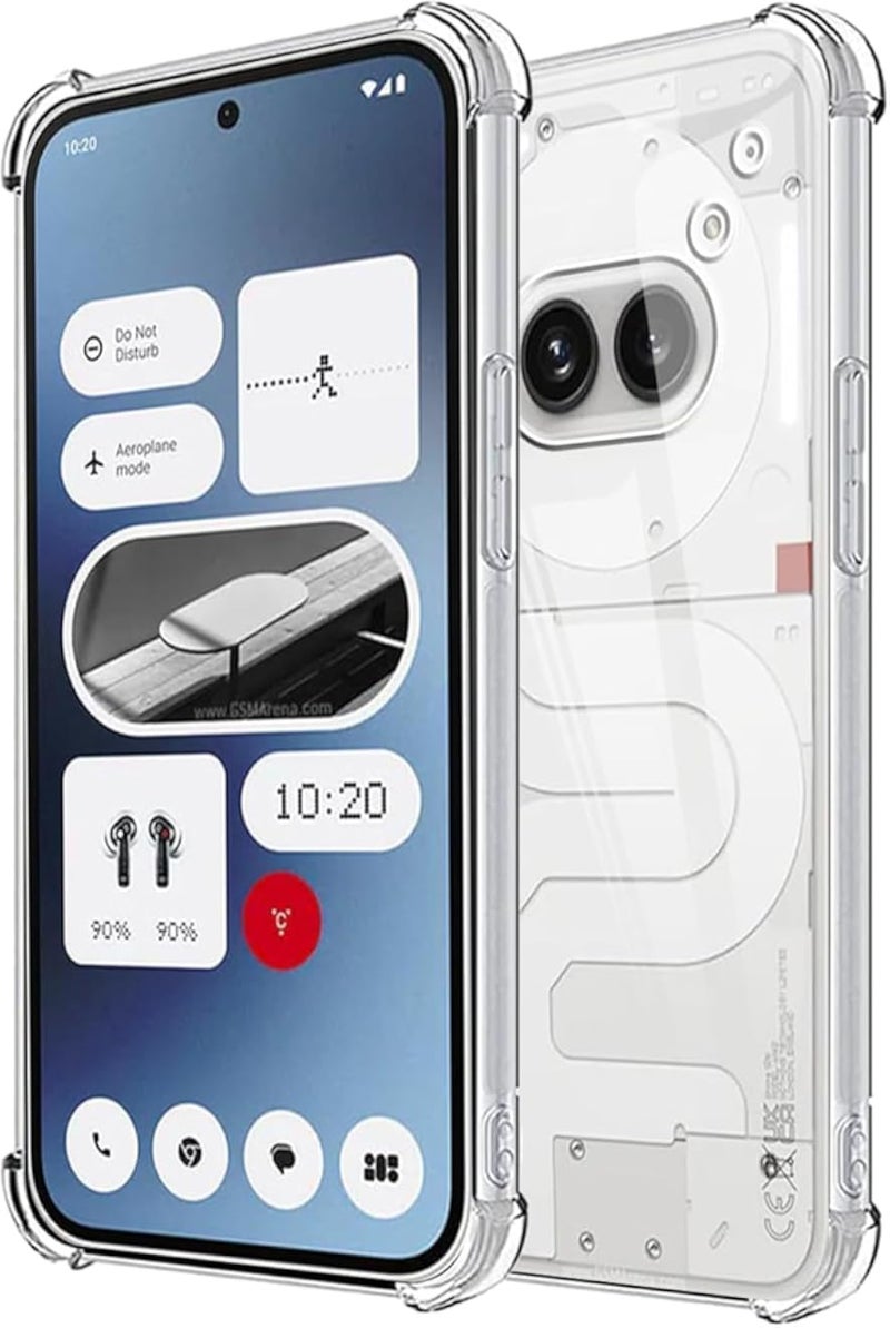 جراب شفاف متوافق مع هاتف Nothing Phone 2a، مزود بزوايا معززة، جراب TPU مرن مقاوم للصدمات لهاتف Nothing Phone 2a - غطاء شفاف