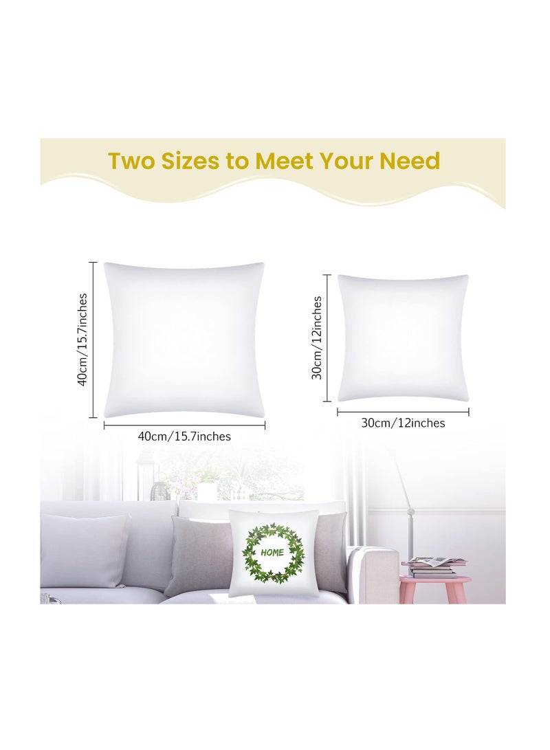 SYOSI, 6 Pieces Sublimation Blanks Pillow Cases, White Cushion Covers with Heat Press DIY, Heat Transfer Polyester Peach Skin Cushion Cover with Concealed Zipper  - Image 2