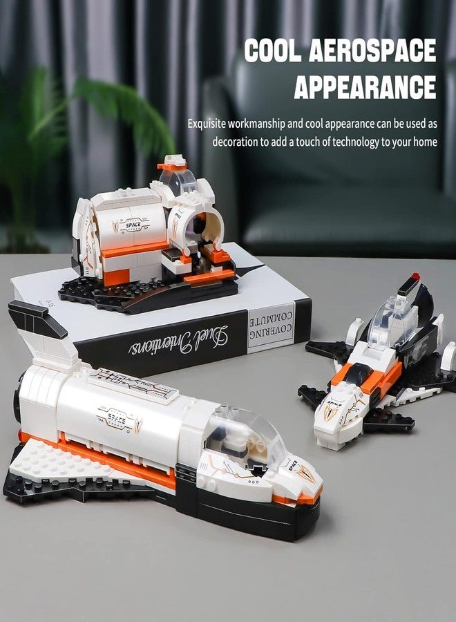 Galaxy Hi-Tech 3 in 1 Future Flyer, Space Station, Fighter Jet Building Brick Set STEM Toy for Kids Educational Construction Kit Set Space Astronaut Theme Blocks and Bricks 168+ Pcs DIY - Image 2