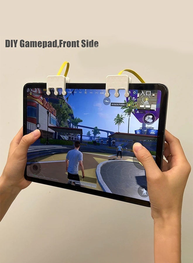DIY magnetic game controller, gamepad for iPad tablet, 6 buttons,  continuous pulse firing, PUBG trigger for 7.9 inches to 13.4  inches-Blue - Image 2