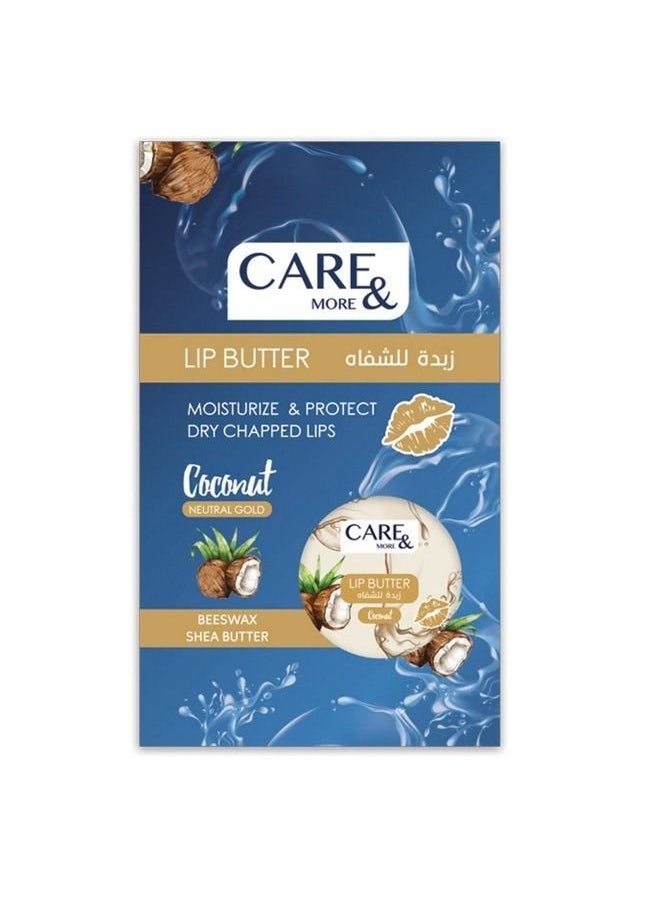 Care & More - Lip Butter Coconut Moisturize & Protect Dry Chapped Lips 20gm - Image 1