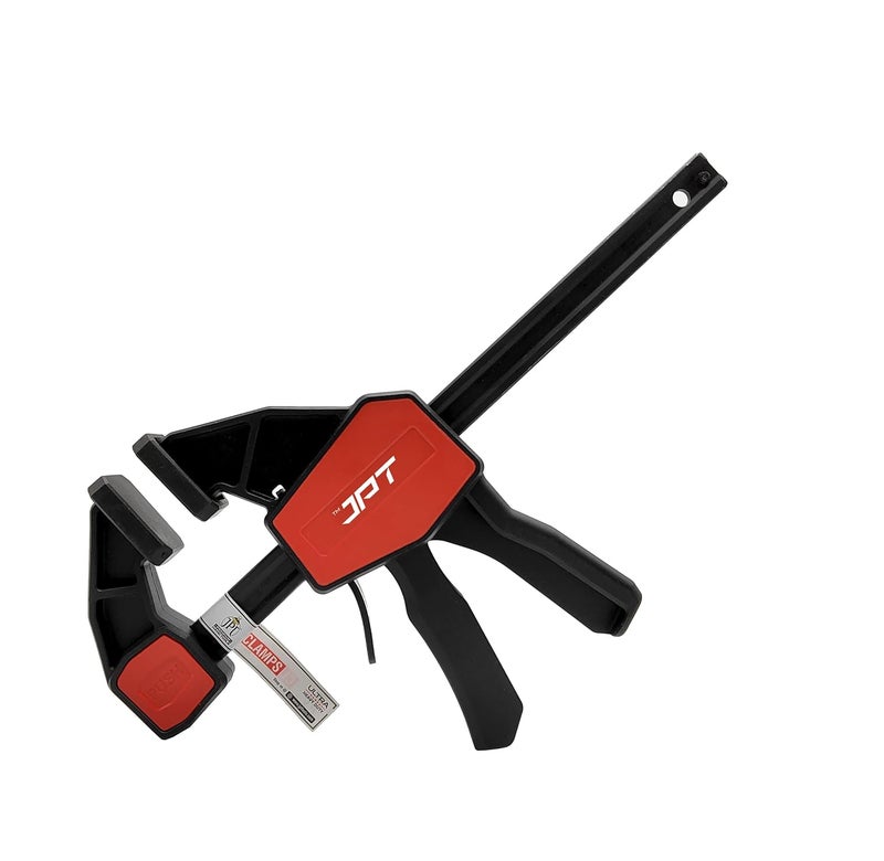 JPT مشابك بار سريعة الإمساك 12 بوصة من سلسلة برو | نطاق تثبيت 150 مم | مشابك خشبية بيد واحدة مع زناد إطلاق سريع | مجموعة مشابك F ثقيلة | قدرة تحمل 155 رطل | النجارة، الأعمال الخشبية، الأعمال اليدوية - Image 1