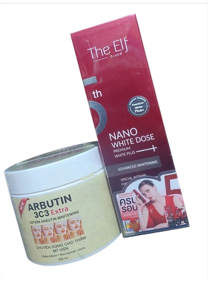 The Elf Skin whitening and rejuvenation set consisting of Nano White Dose Premium White Plus Serum 60ml + Aptoin 3C3 Cream 300ml - Image 2
