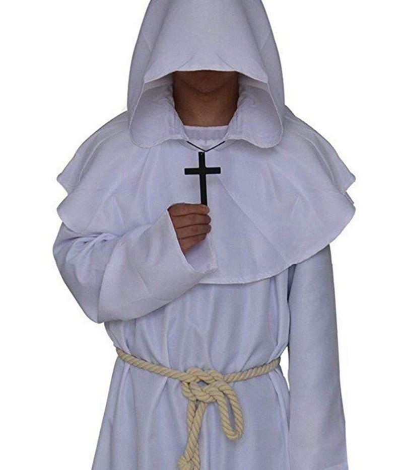 LHJ Medieval Monk Robe Priest Robe Halloween Cosplay Costume Cloak - Image 2