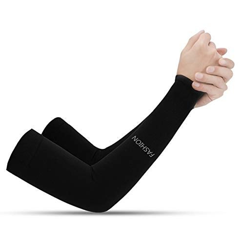Dressify®High Performance Fingure Arm Sleeves for Athletic Fingure Arm Sleeves Perfect for Cricket, Bike Riding,Cycling, Basketball, Baseball, Running & Outdoor Activities (Sold as a 1 Pair) (Black) - Image 5