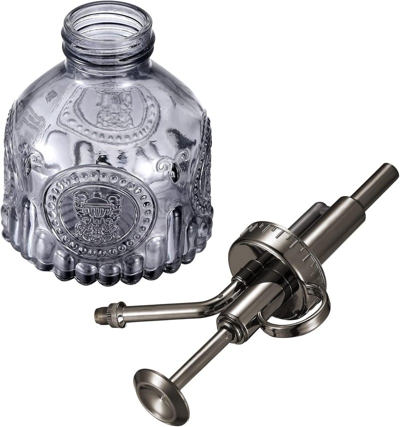 Ebristar Glass Plant Mister Spray Bottle, Vintage Plant Water Spritzer, Succulent Spray Bottle with Top Pump, Small Glass Sprayer Mister Watering Can for Indoor Outdoor Houseplant - Grey - Image 2