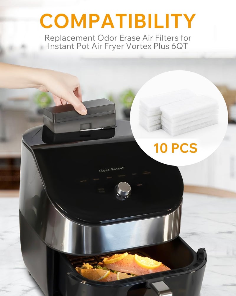 Featch 10PCS Replacement Odor Erase Air Filters for Instant Pot Air Fryer Vortex Plus 6QT - Image 2