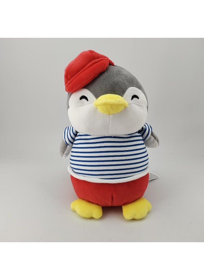 Miniso Mini Family France Series 10in. Plush Toy(Striped Penguin) 