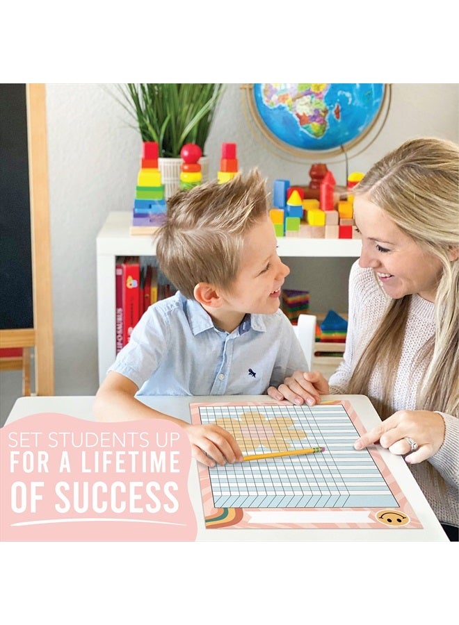 Hadley Designs 4 Retro Data Charts Classroom Incentive Chart for Classroom - Homework Chart for Classroom Reward Chart, Attendance Chart for Classroom Charts, Reward Chart for Kids Behavior - Image 3