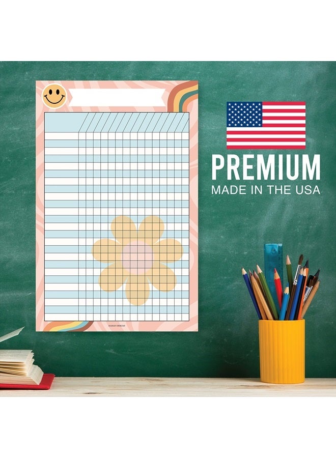 Hadley Designs 4 Retro Data Charts Classroom Incentive Chart for Classroom - Homework Chart for Classroom Reward Chart, Attendance Chart for Classroom Charts, Reward Chart for Kids Behavior - Image 4