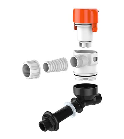 SEAFLO 13E Series 1100 GPH Livewell Pump - Angled Tee, 12V, 1 Inch Outlet, 12 ft Head, 4A, Anti Airlock, Cartridge Motor, Marine Baitwell Aerator Pump, 4 Year Warranty - Image 2
