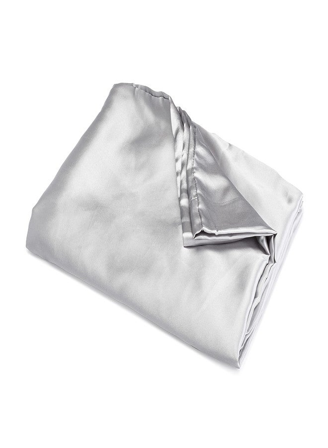 كيرلي جيرل غطاء وسادة من الساتان والألياف الدقيقة للشعر والبشرة من "كيرلي جيرل"، مقاس الجسم، أغطية وسائد ساتان مبردة، إغلاق خفيف على شكل مظروف، مقاس الجسم 20 بوصة × 54 بوصة (رمادي) - Image 2