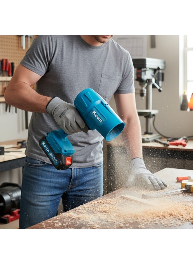 Keen Cordless Handheld Air Blower 48V Lithium Battery Powerful Wind Variable Speed Cleaning Tool - Image 5