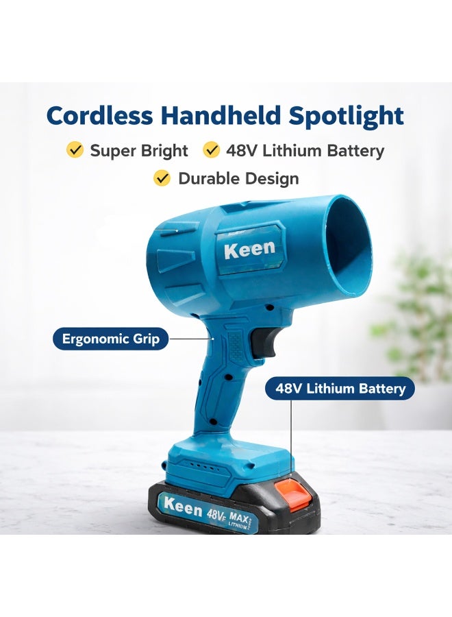 Keen Cordless Handheld Air Blower 48V Lithium Battery Powerful Wind Variable Speed Cleaning Tool - Image 4